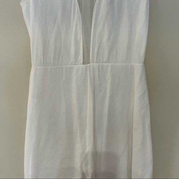 FOR LOVE AND LEMONS WHITE MINI DRESS WITH MESH PANEL SIZE SMALL - Picture 7 of 8